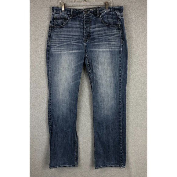 Buckle Other - BKE Tyler Bootleg Jeans Adult 36L Blue Denim Cotton Cowboy Western Dark Mens